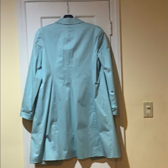 Sky blue Sigrid Olsen blue trench coat in large - Picture 4 of 4